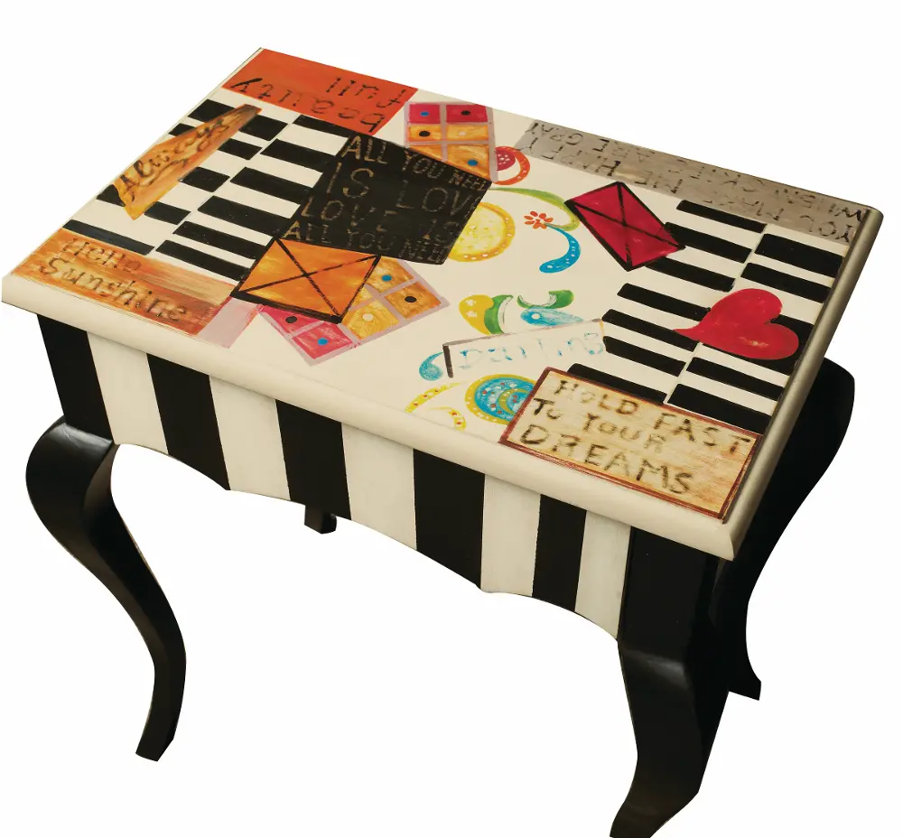 Hand-Painted Accent Table-1