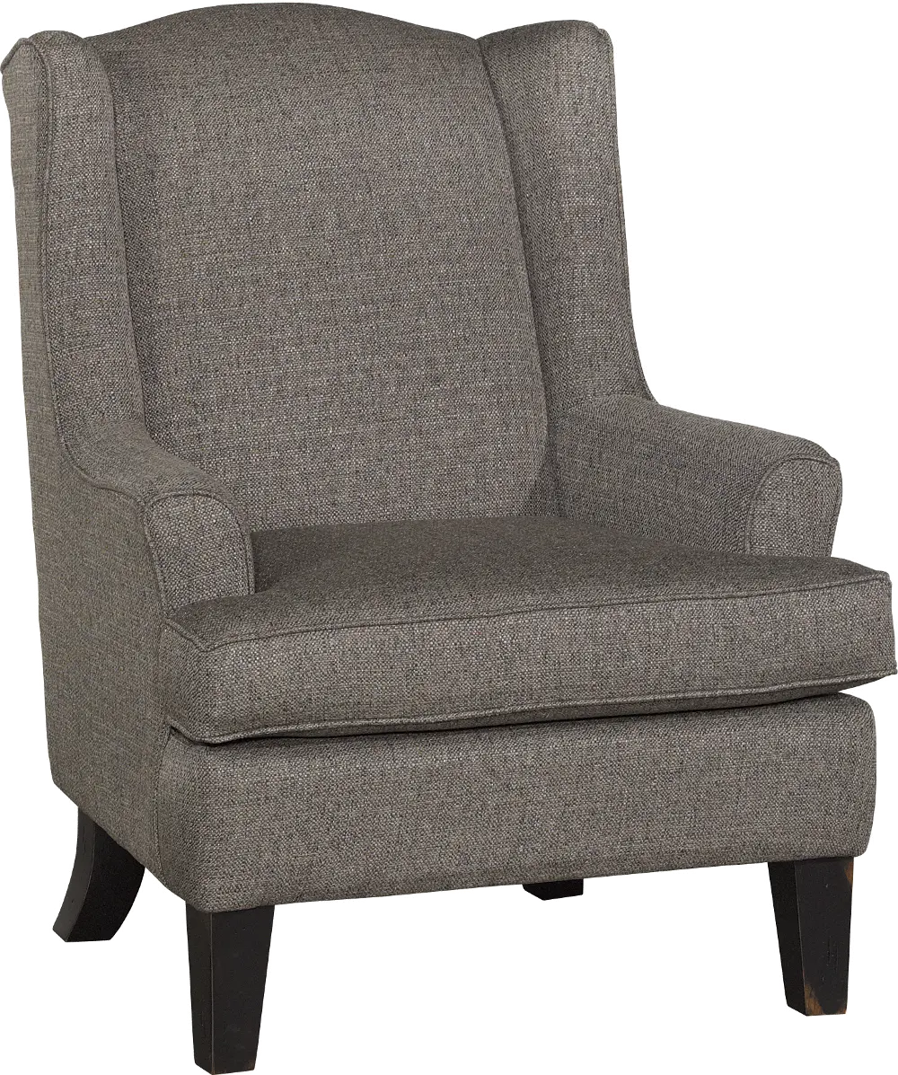 Classic Nightingale Gray Wingback Chair - Andrea-1