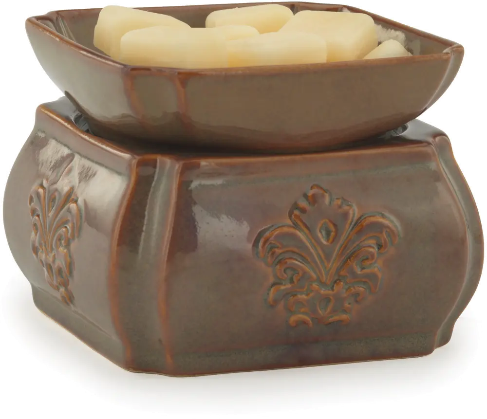 Toffee Damask Candle 2-in-1 Fragrance Warmer - Candle Warmers-1