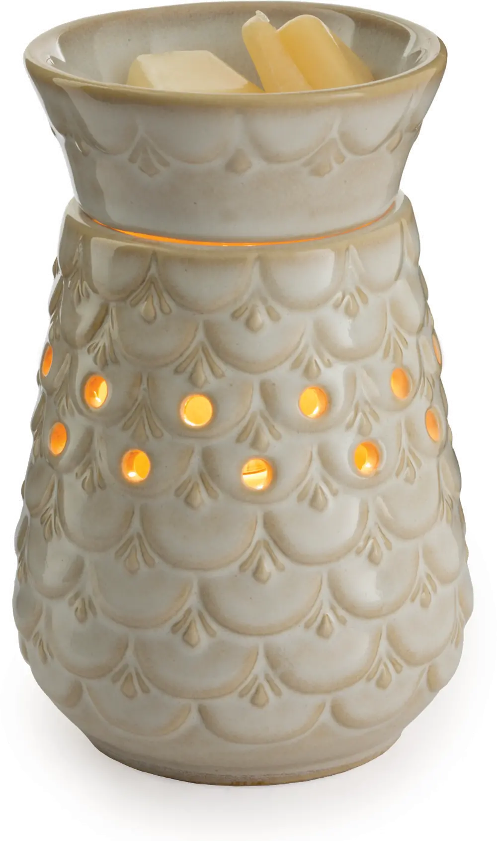 Scalloped Vase Mid-Size Illumination Fragrance Warmer - Candle Warmers-1