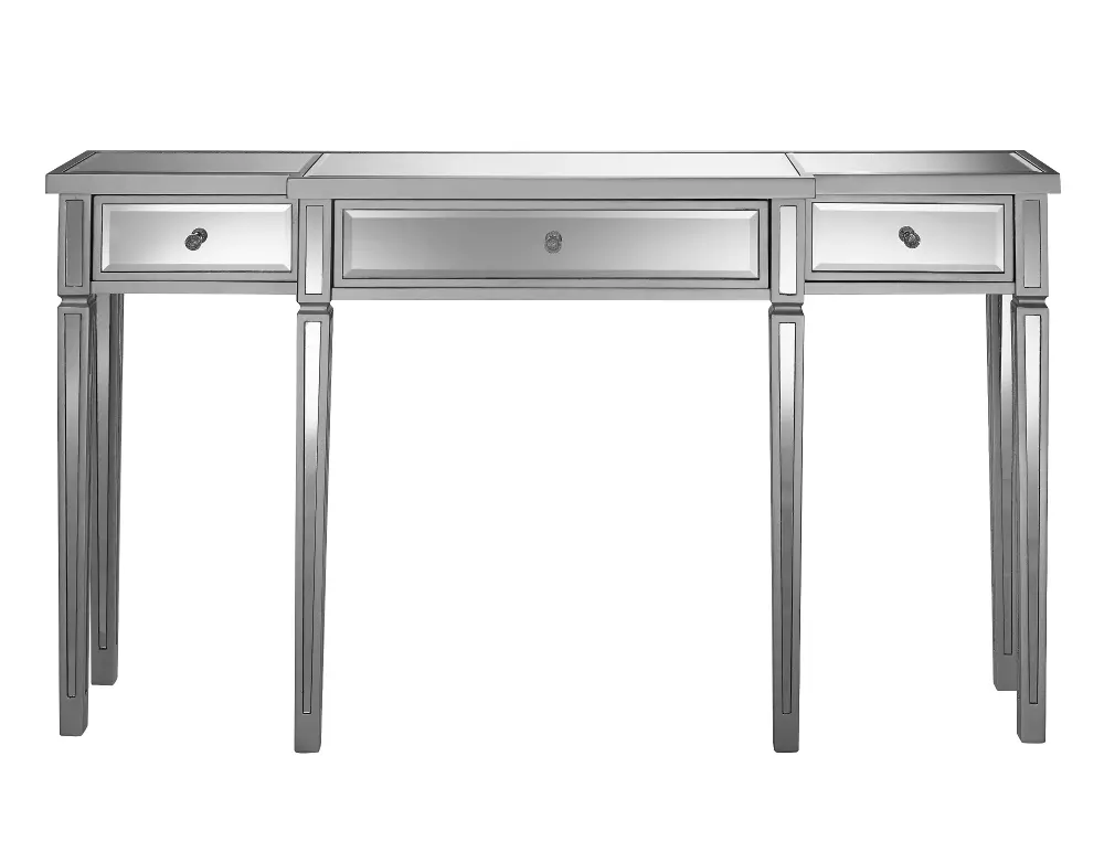 Mirrored Three-Drawer Accent Table-1
