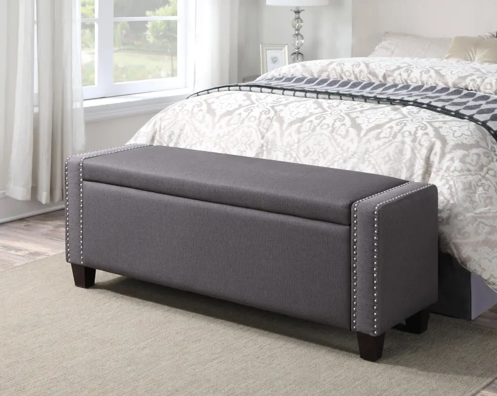 Slate Storage Bed Bench-1