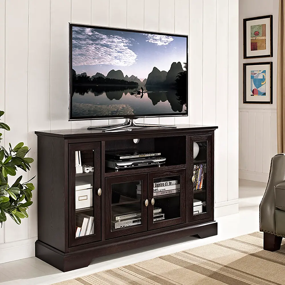 W52C32ES Espresso Wood TV Stand (52 Inch)-1