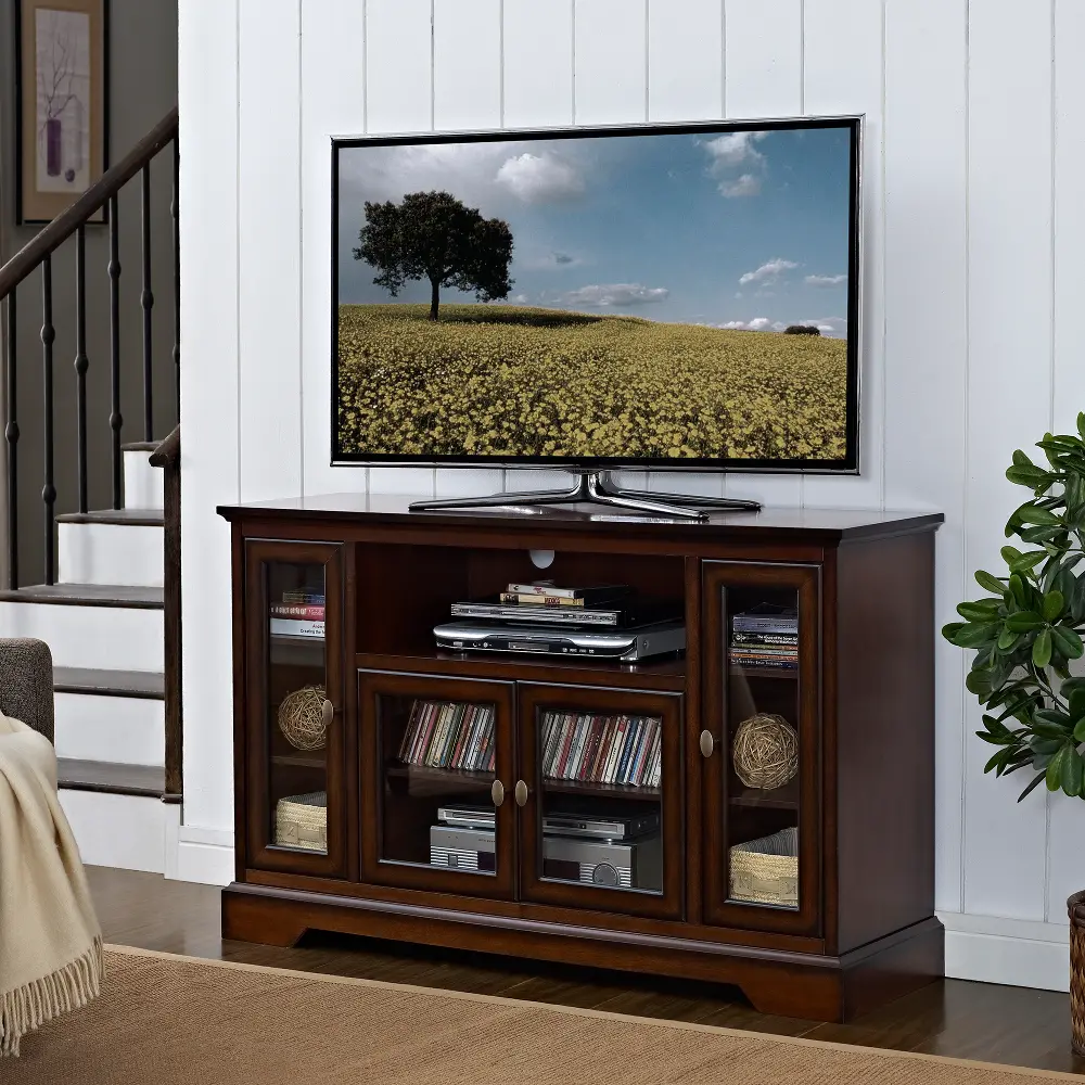 W52C32RB Rustic Brown Wood TV Stand (52 Inch)-1