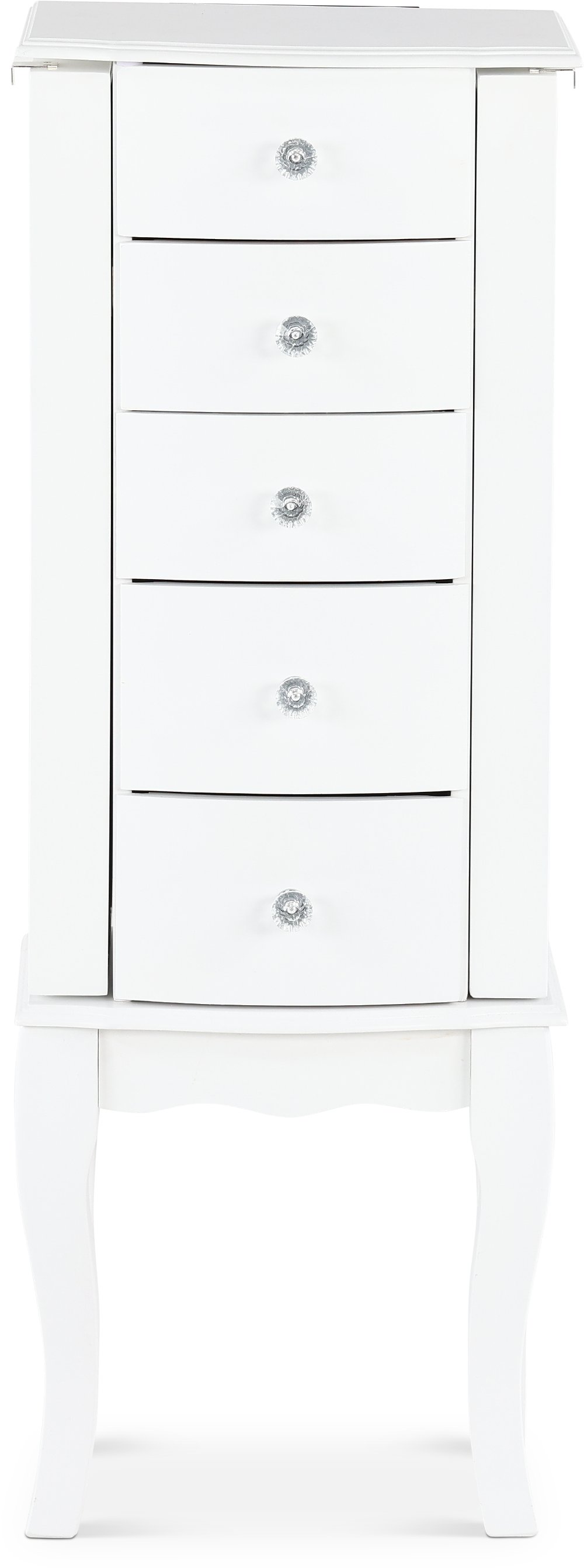 Contemporary White Jewelry Armoire