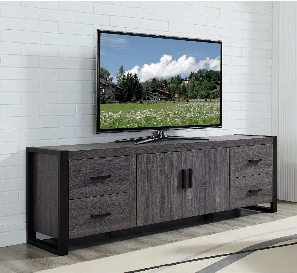W70UBC22CL Charcoal TV Stand - Walker Edison-1