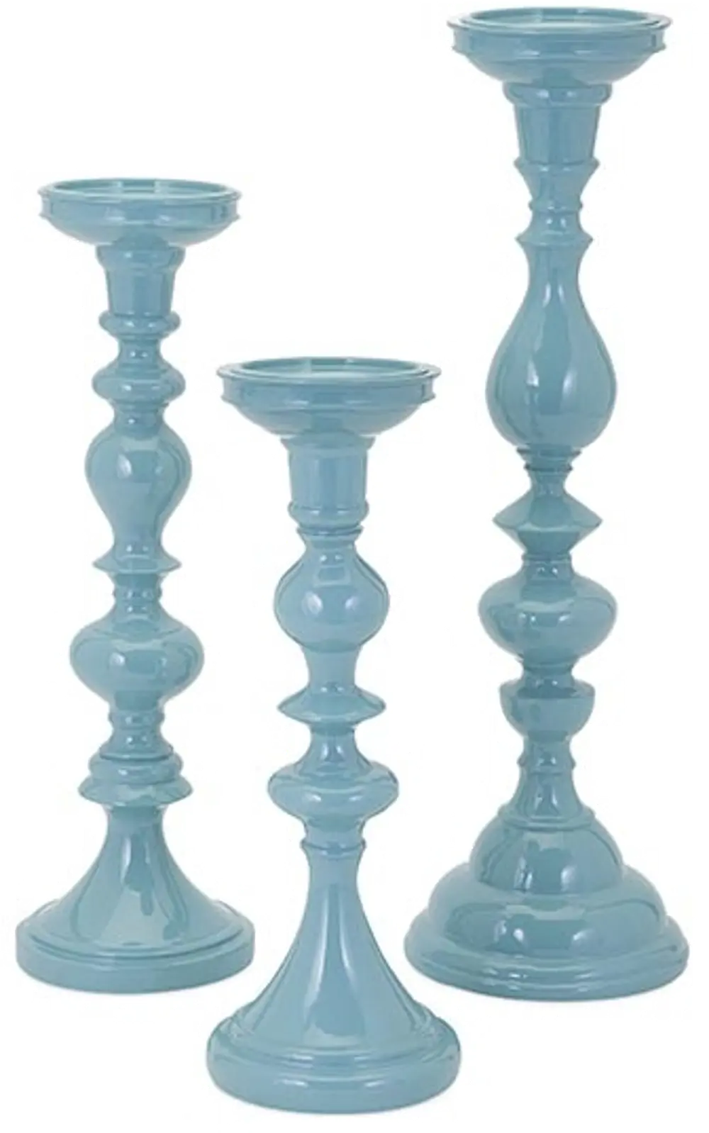 13 Inch Blue Candle Holder-1