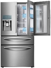 Samsung 27 8 Cu Ft 4 Door French Door Refrigerator With Foodshowcase 36 Inch Stainless Steel