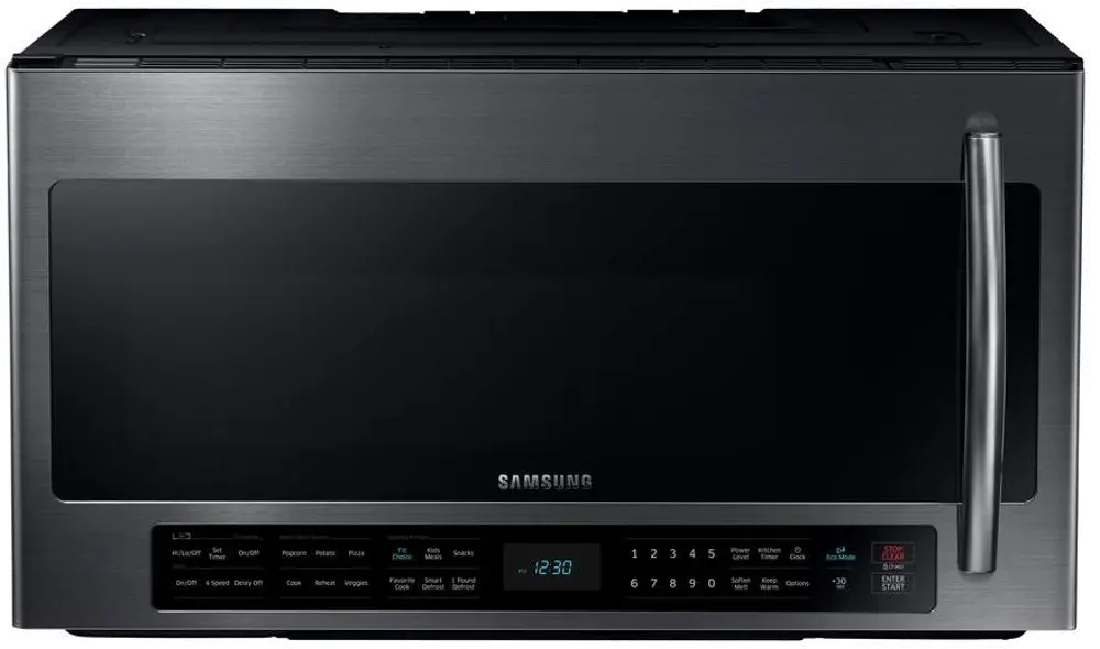ME21H706MQG Samsung Black Stainless Steel 2.1 cu. ft. Over the Range Microwave Oven-1