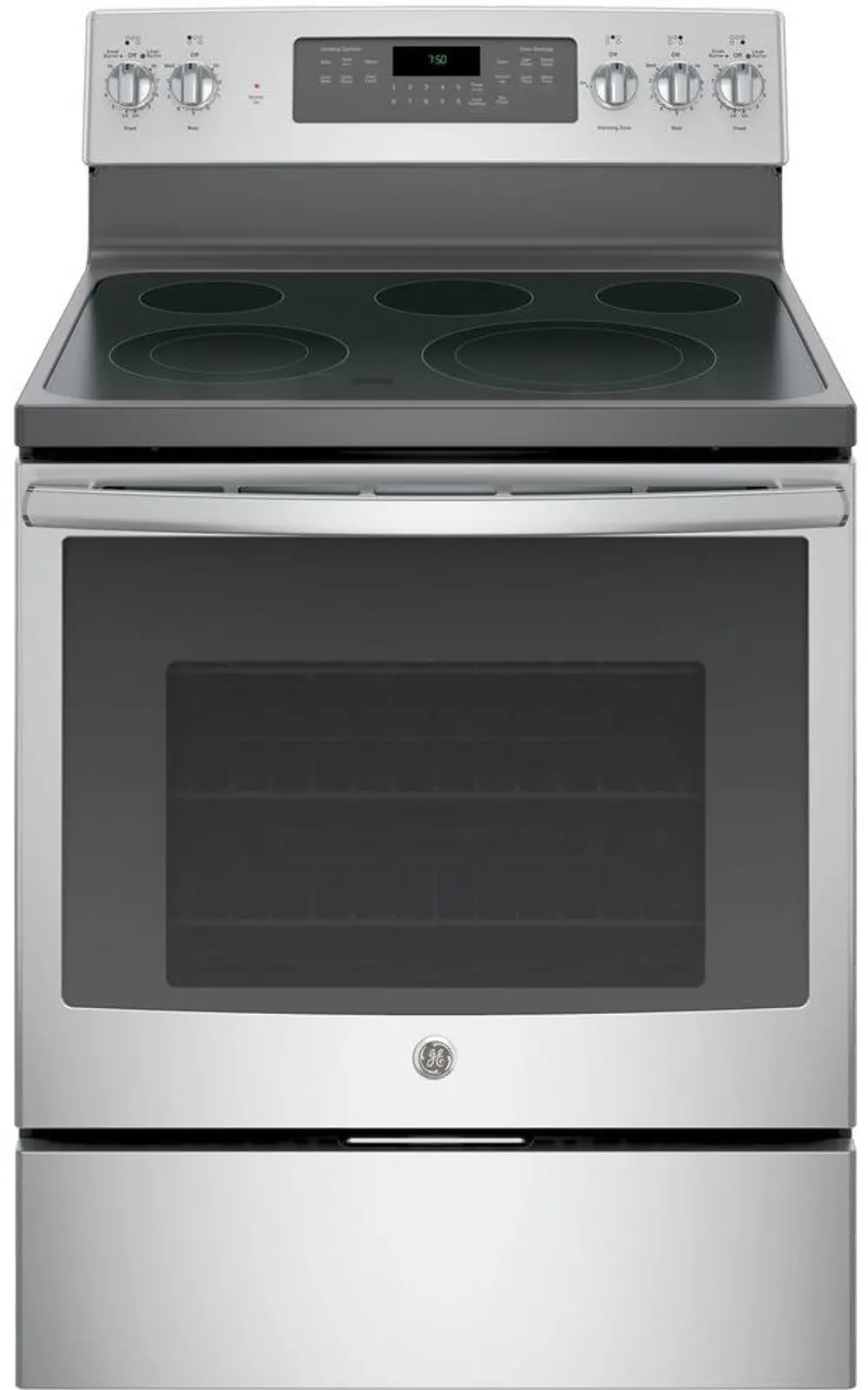 JB750SJSS GE 30 Inch Electric Range with Fast Preheat - 5.3 cu. ft. Stainless Steel-1