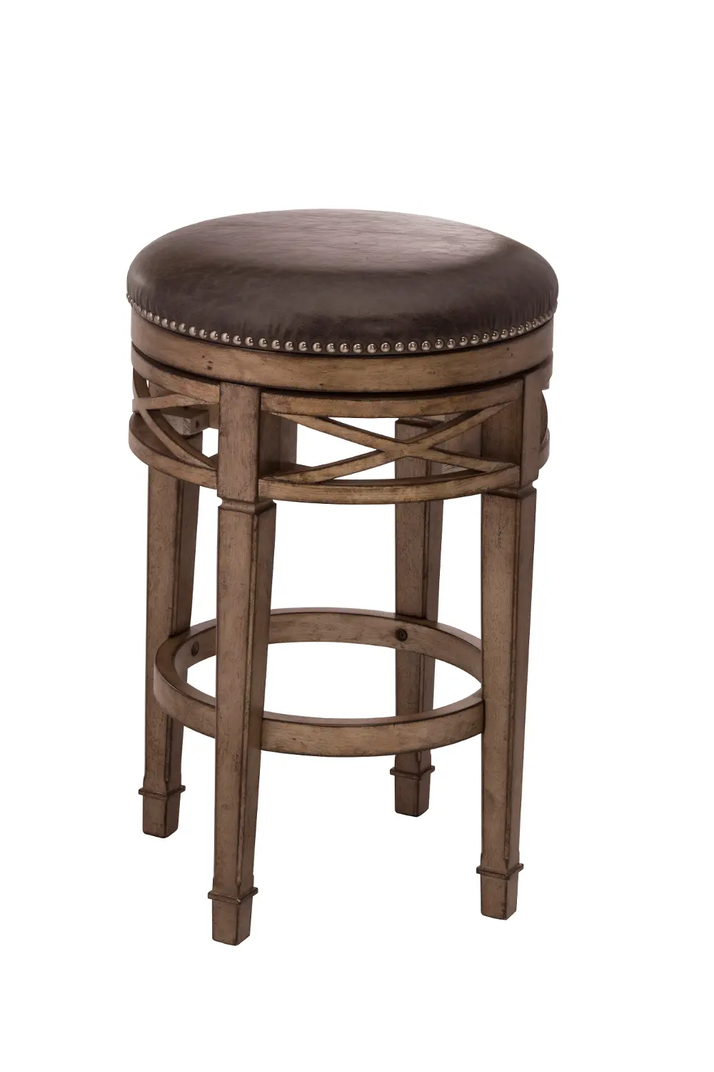 Gold Metallic Counter Height Stool - Chesterfield -1