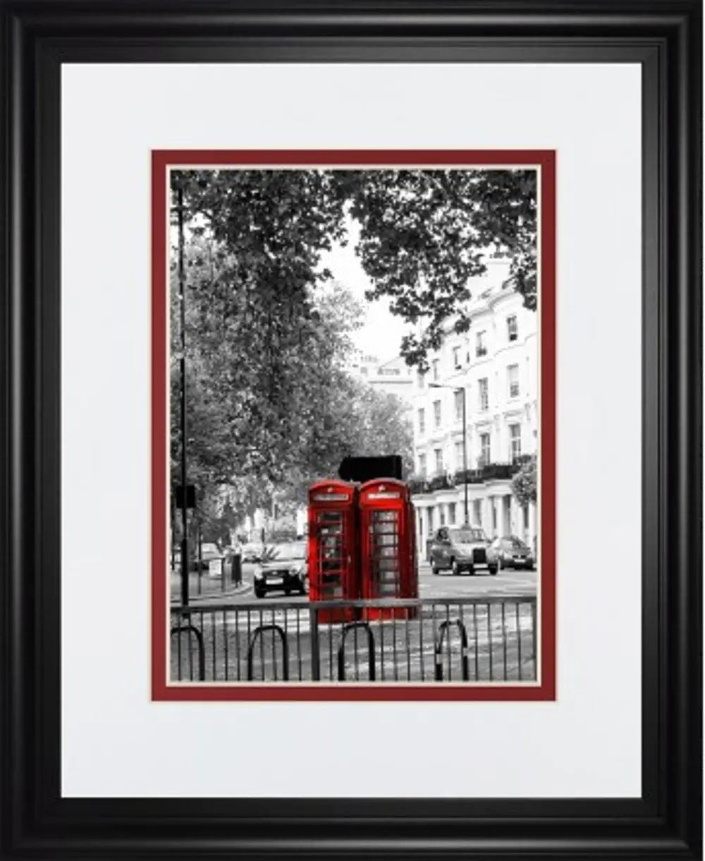 Red Telephone Booth Framed Wall Art-1