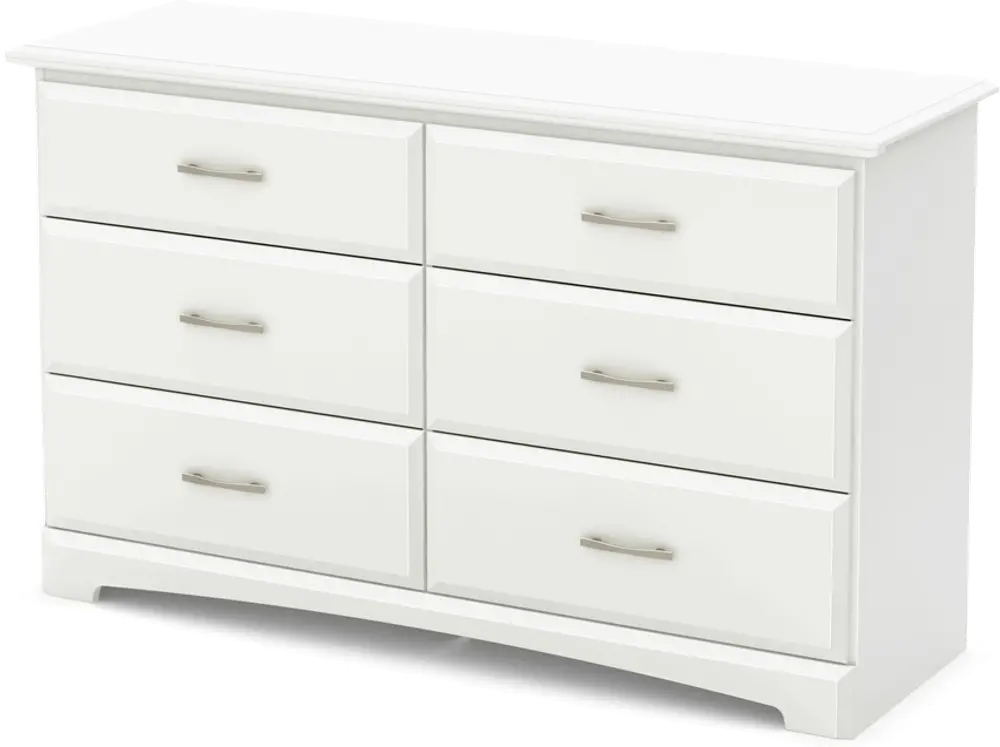 9018010 White 6-Drawer Double Dresser - Callesto -1