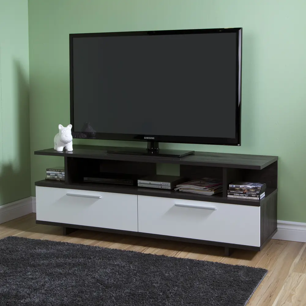 9058677 Gray Oak TV Stand with Drawers up to 60 Inches - Reflekt -1