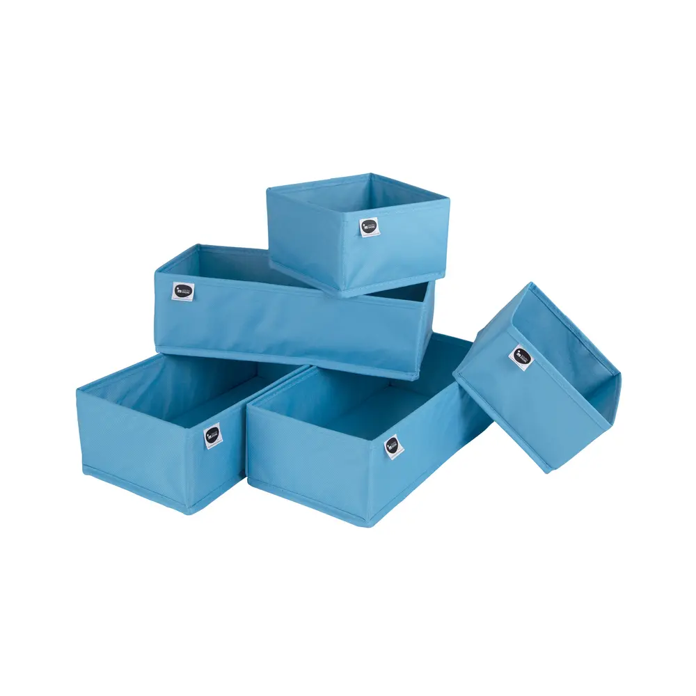 8999952 Blue Canvas Drawer Organizers (5 Pack) - Storit-1