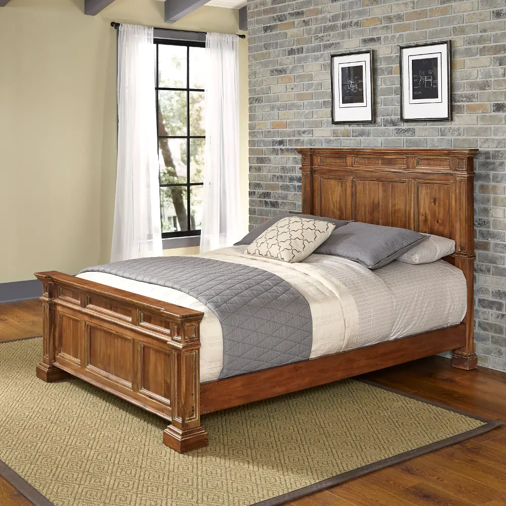 5000-500 Classic Vintage Natural Queen Bed - Americana -1