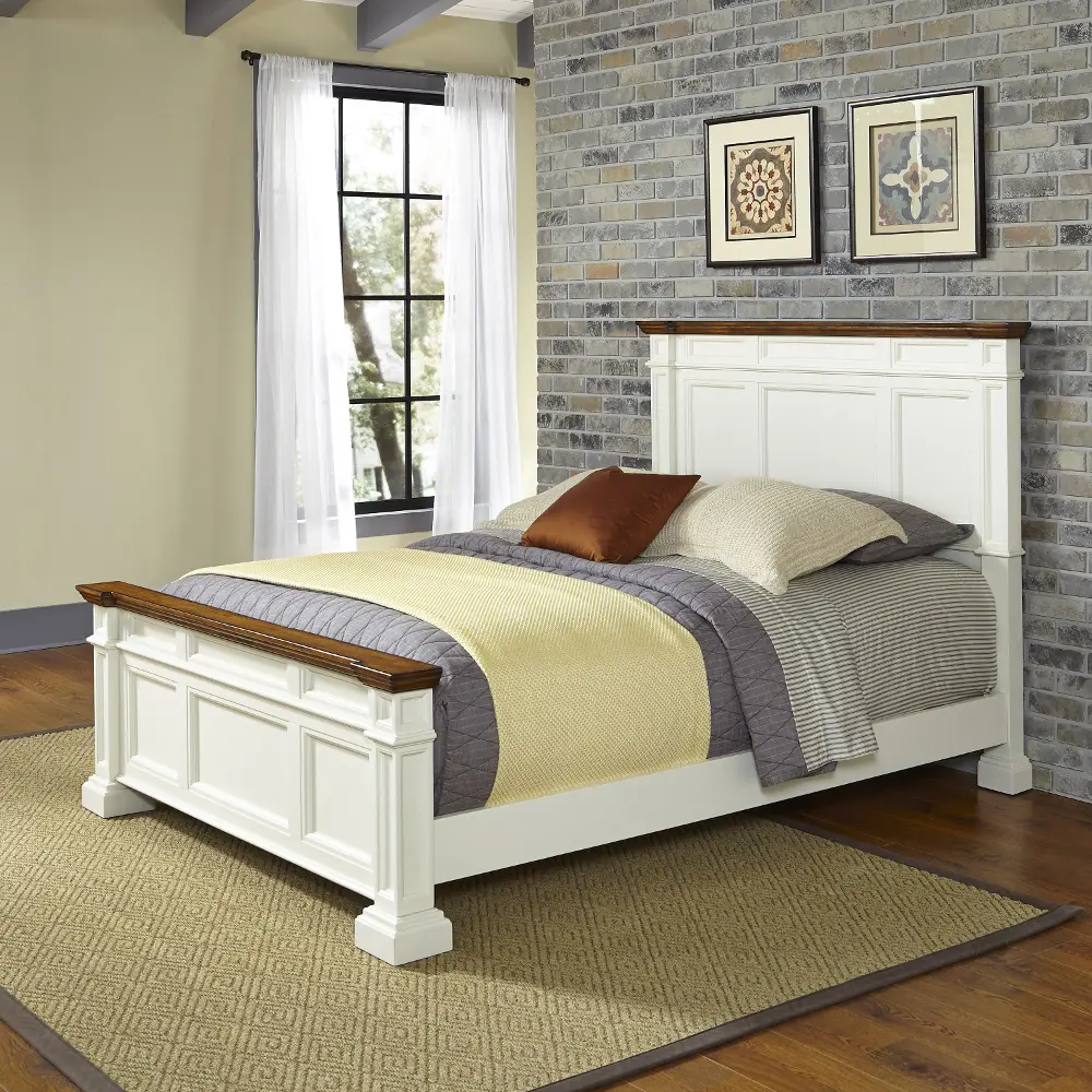 5002-500 Classic White Queen Bed - Americana -1