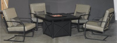 Revere Collection Outdoor Patio 5 Piece Fire Pit Set RC Willey TGS46GE,KFS834K,KIT Revere Collection Outdoor Patio 5 Piece Fire Pit Set - Revere Collection Outdoor Patio 5 Piece Fire Pit Set RC Willey