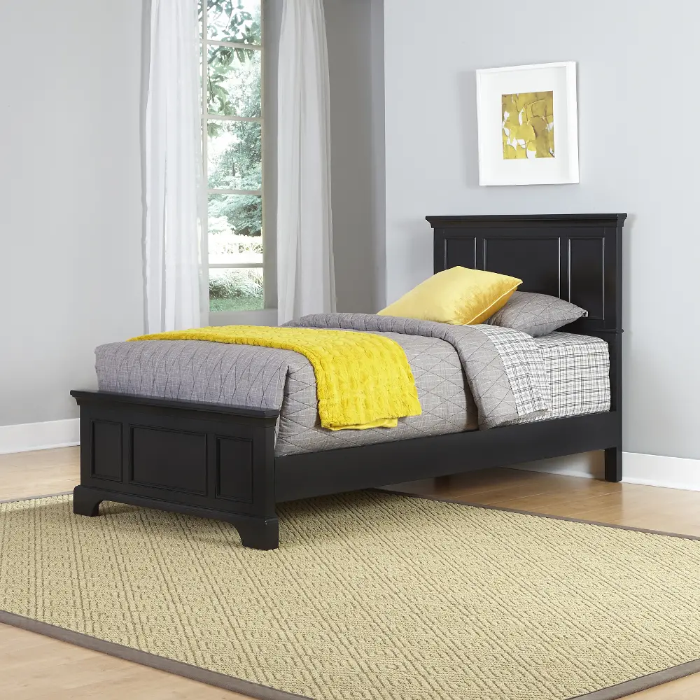 5531-400 Black Twin Bed - Bedford -1