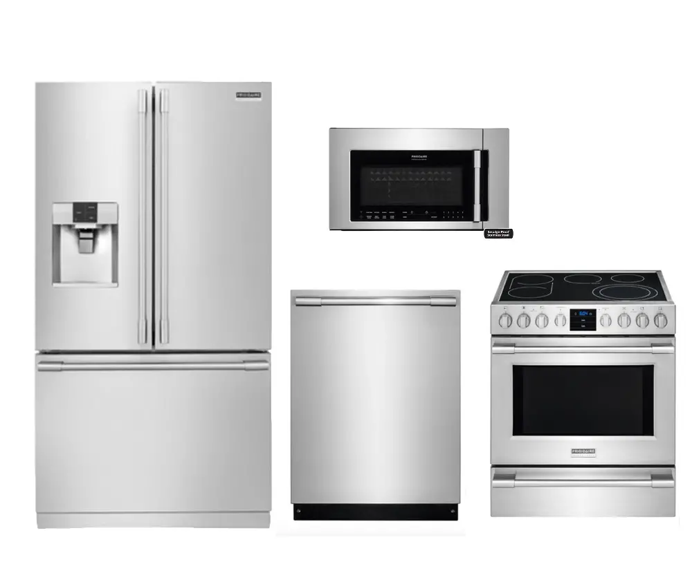 FRG-PRO-KIT Frigidaire Kitchen Appliance Package with Electric Range - Smudge-proof Stainless Steel-1