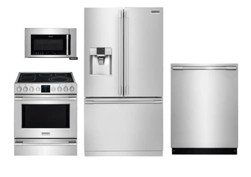 KIT Frigidaire Professional Kitchen Appliance Package with 5.1 cu. ft. Electric Range - Stainless Steel-1