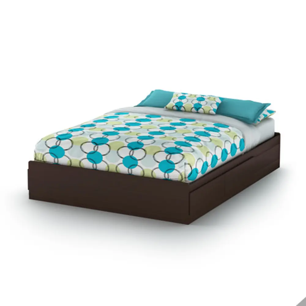 9006B1 Chocolate Queen Mates Bed (60 Inch) - Fusion -1