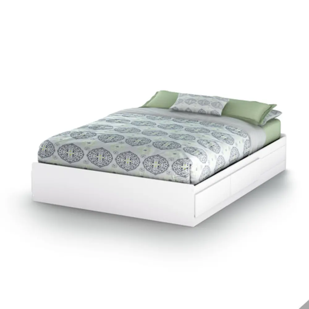 9007B1 White Queen Mates Bed (60 Inch) - Fusion -1