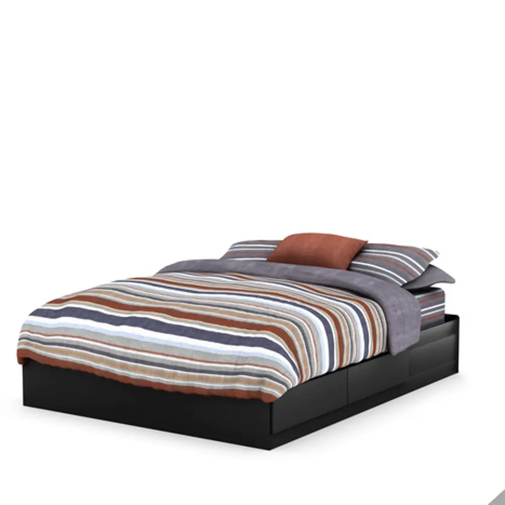 9008B1 Black Queen Mates Bed (60 Inch) - Fusion-1