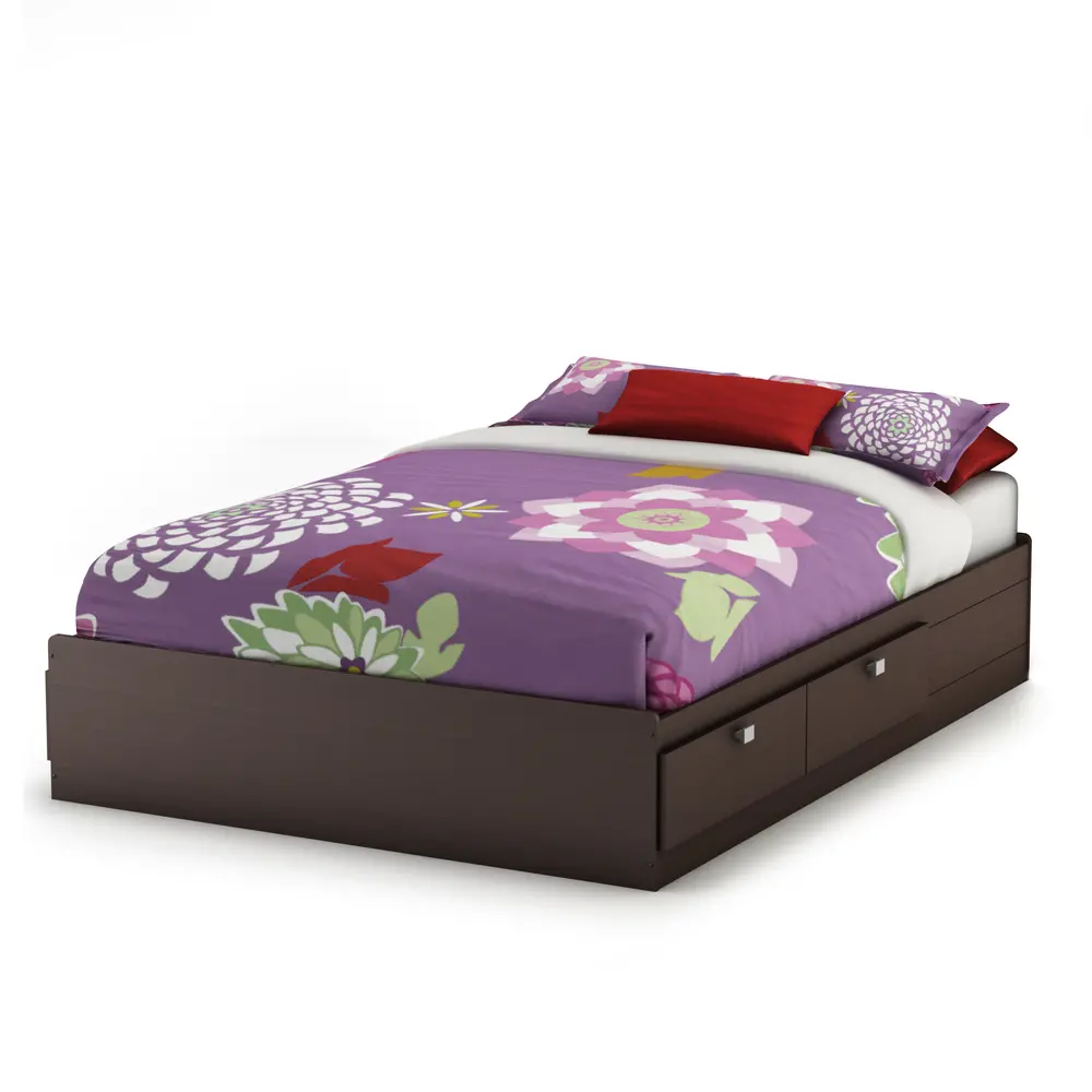 9000D1 Chocolate Full Mates Bed with 4 Drawers (54 Inch) - Karma -1