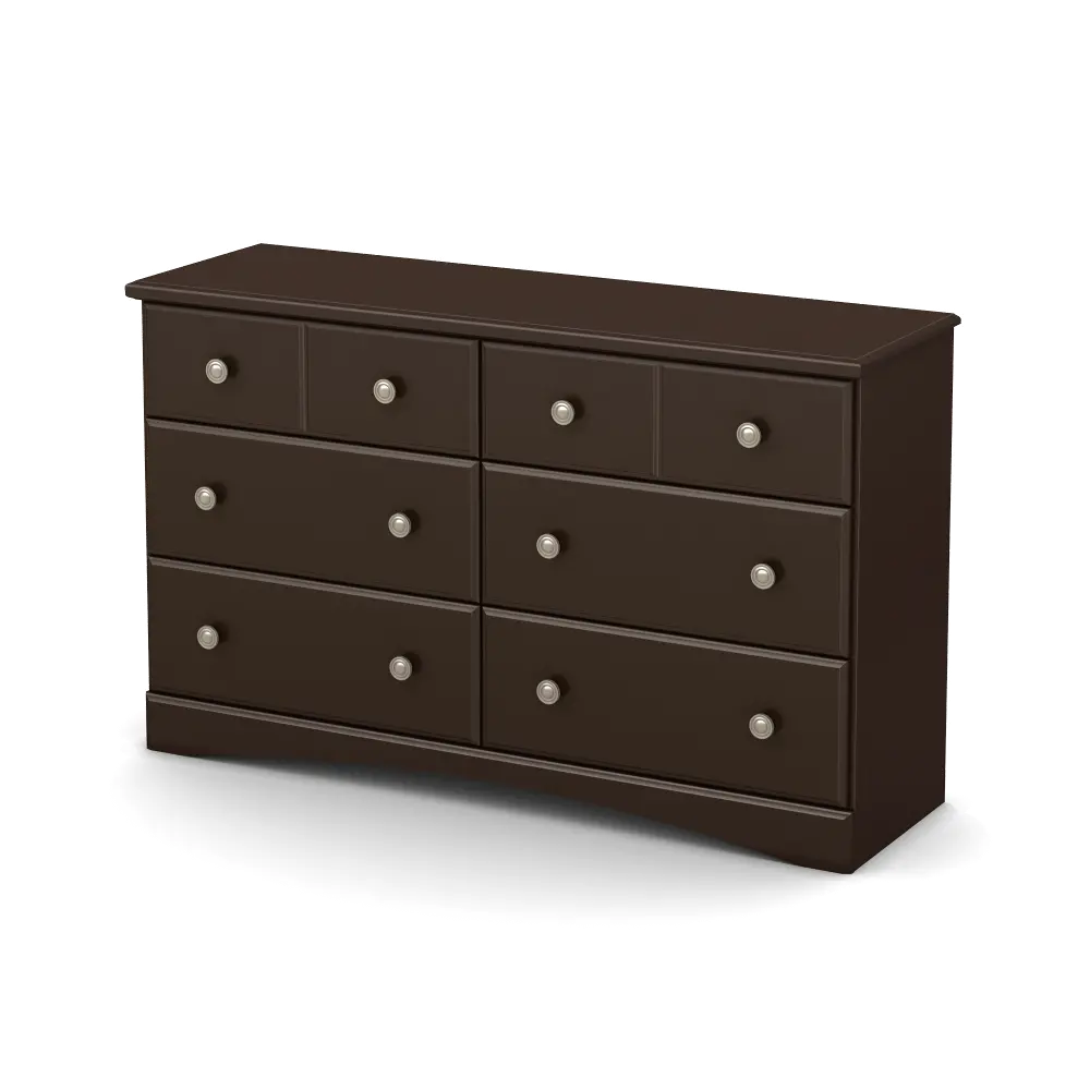9016027 Chocolate 6-Drawer Double Dresser - Morning Dew -1