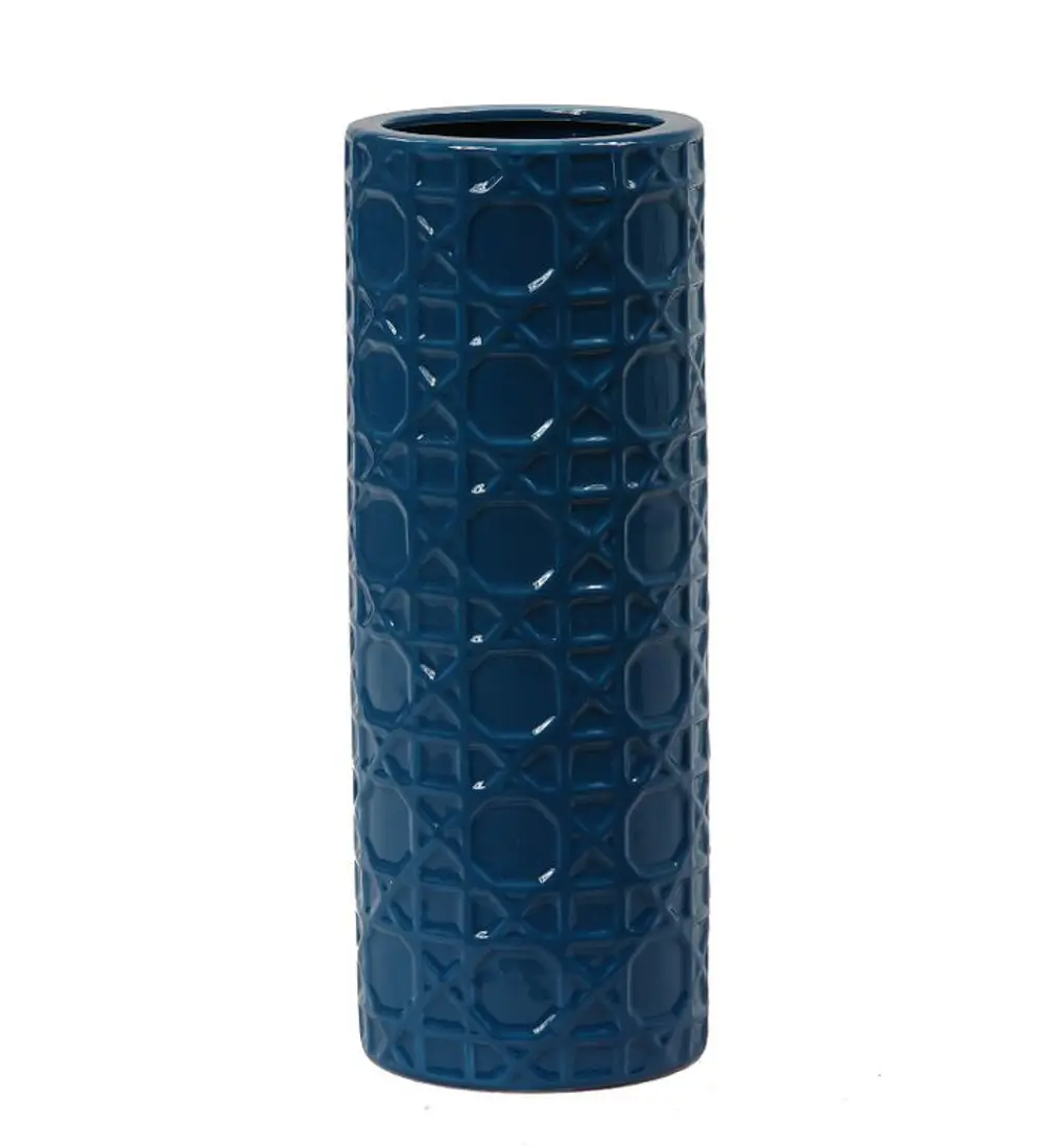 Small Blue Ceramic Vase-1