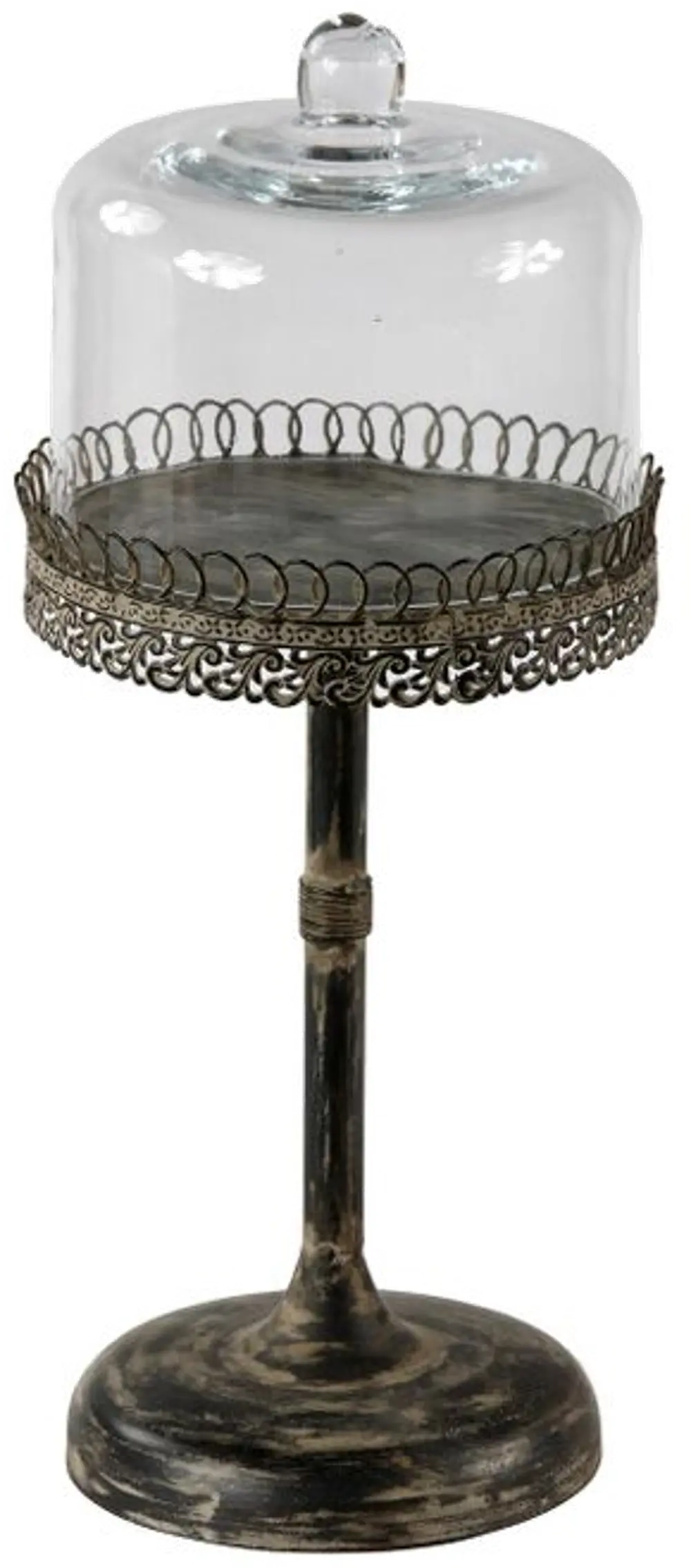 16 Inch Metal Candle Holder with Dome-1
