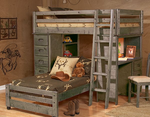 Bunk Beds Trendwood Furniture Rc Willey Rustic Driftwood Twin Loft Bed Fort