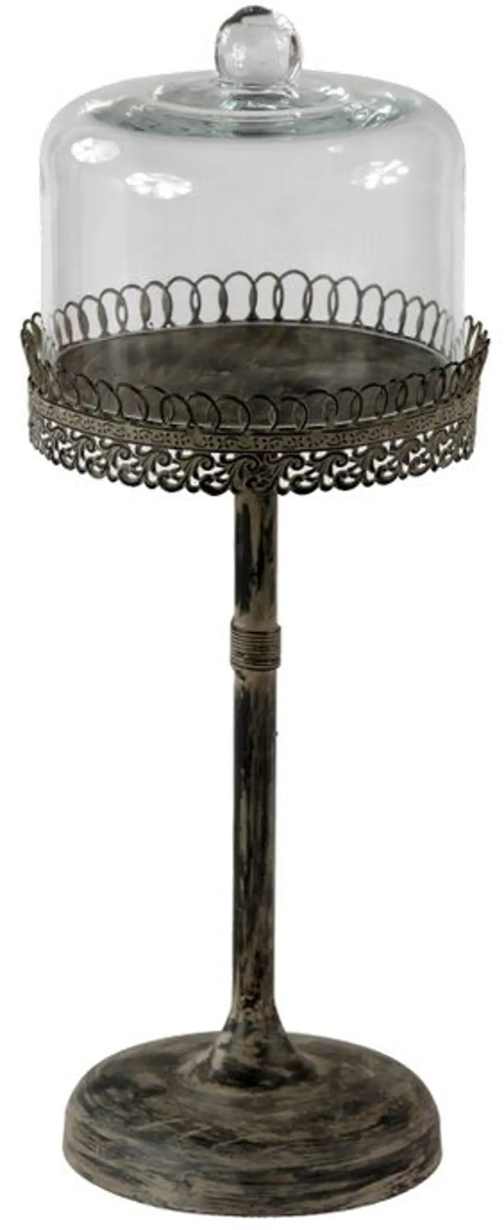 20 Inch Metal Candle Holder with Dome-1