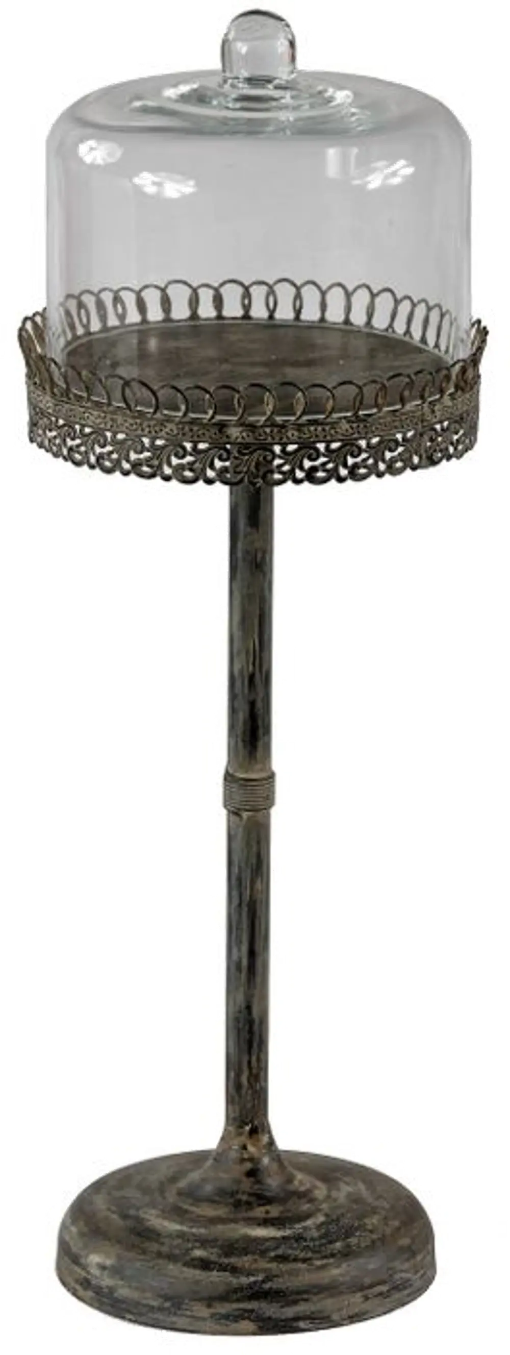 22 Inch Metal Candle Holder with Dome-1