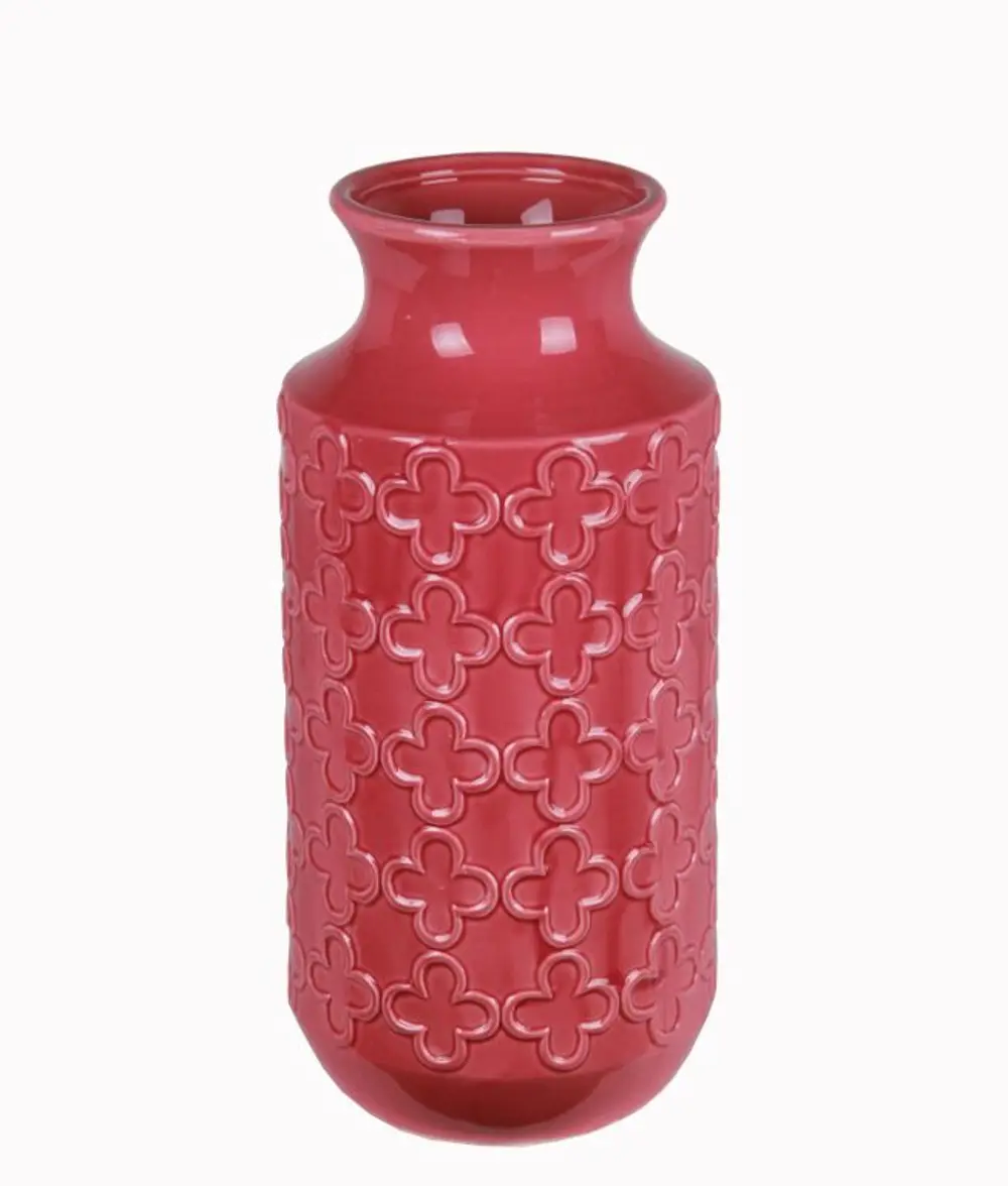 15 Inch Pink Ceramic Vase-1