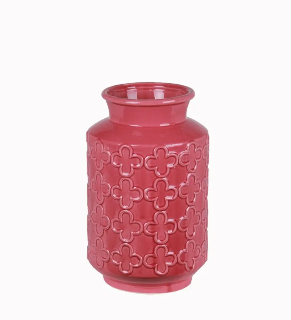 11 Inch Pink Ceramic Vase-1