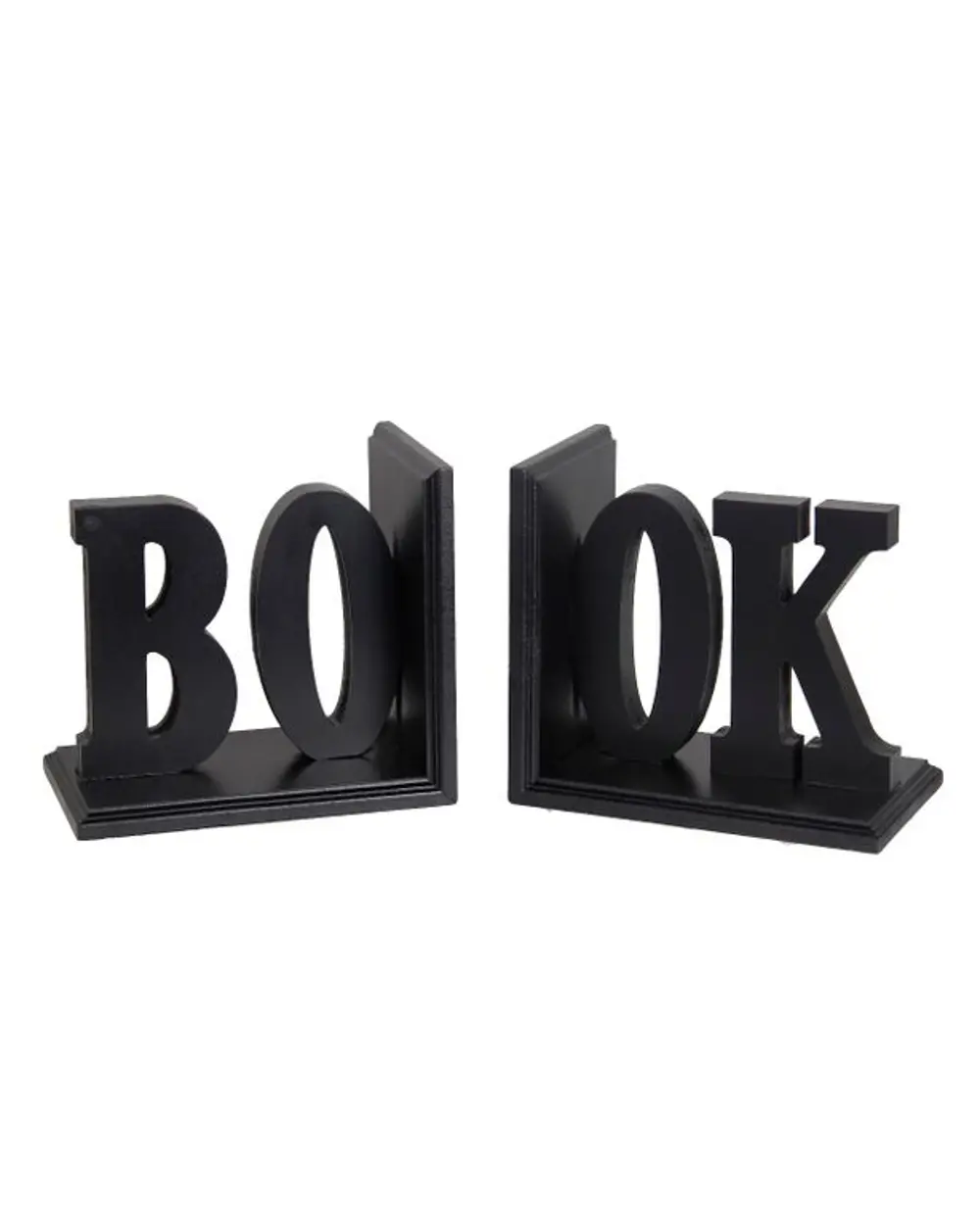 Wooden 'BOOK' Bookend Pair-1