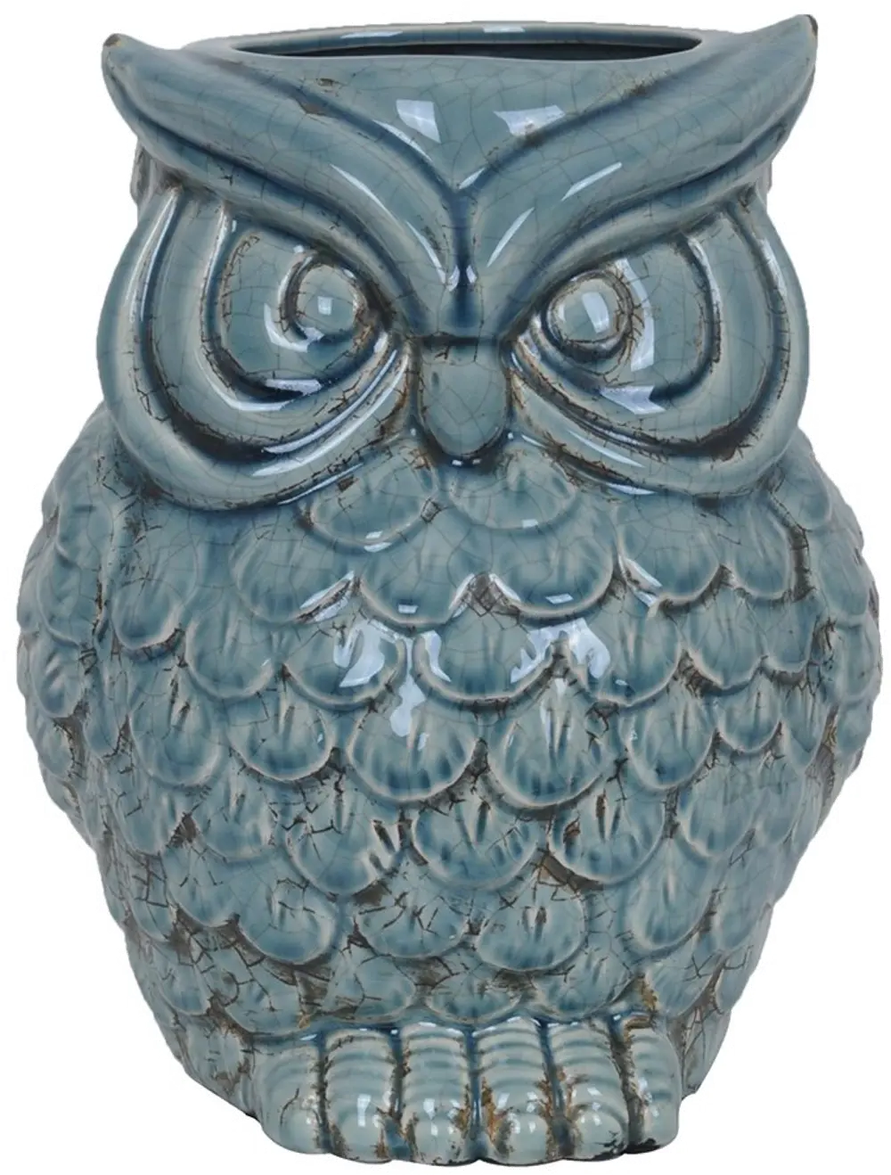 Soft Blue Owl Container-1