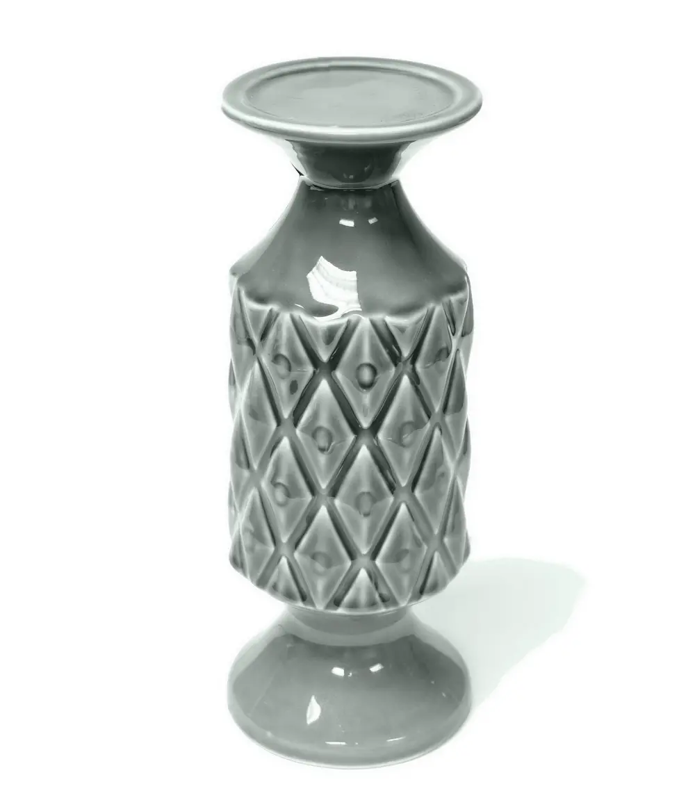 Gray Ceramic Candle Holder-1