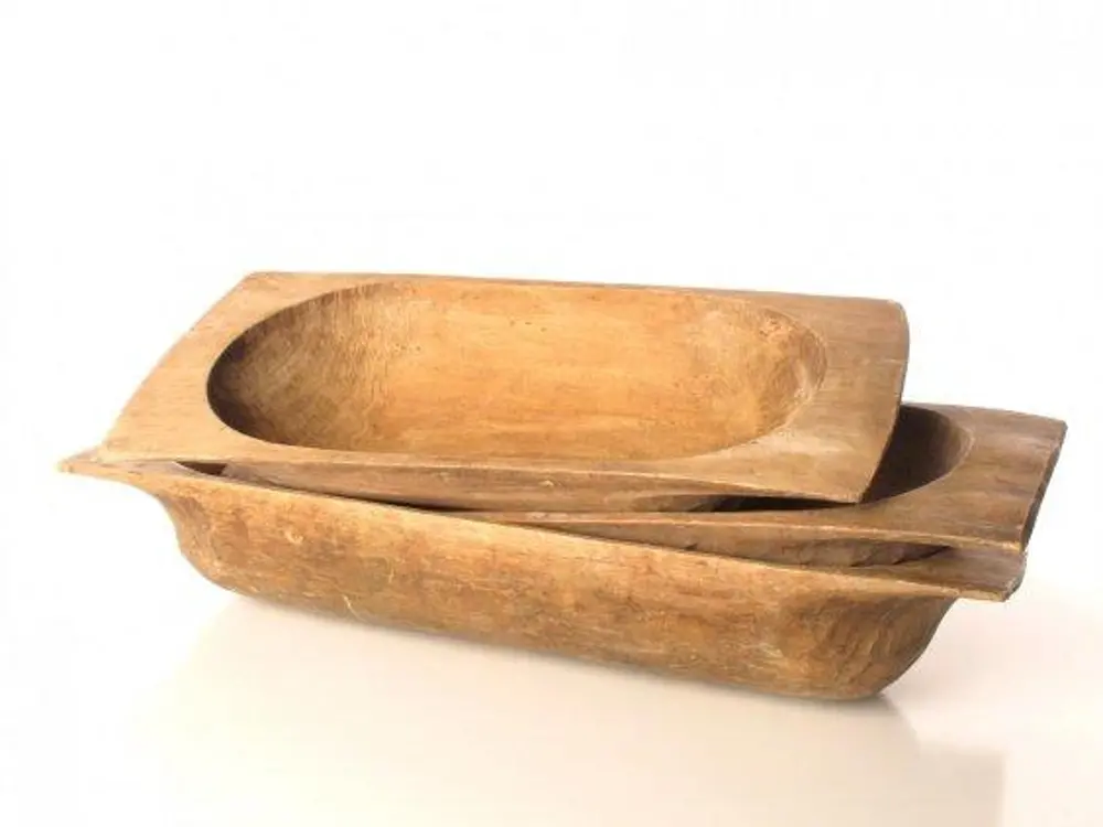 Assorted Wooden Dough Bowl-1