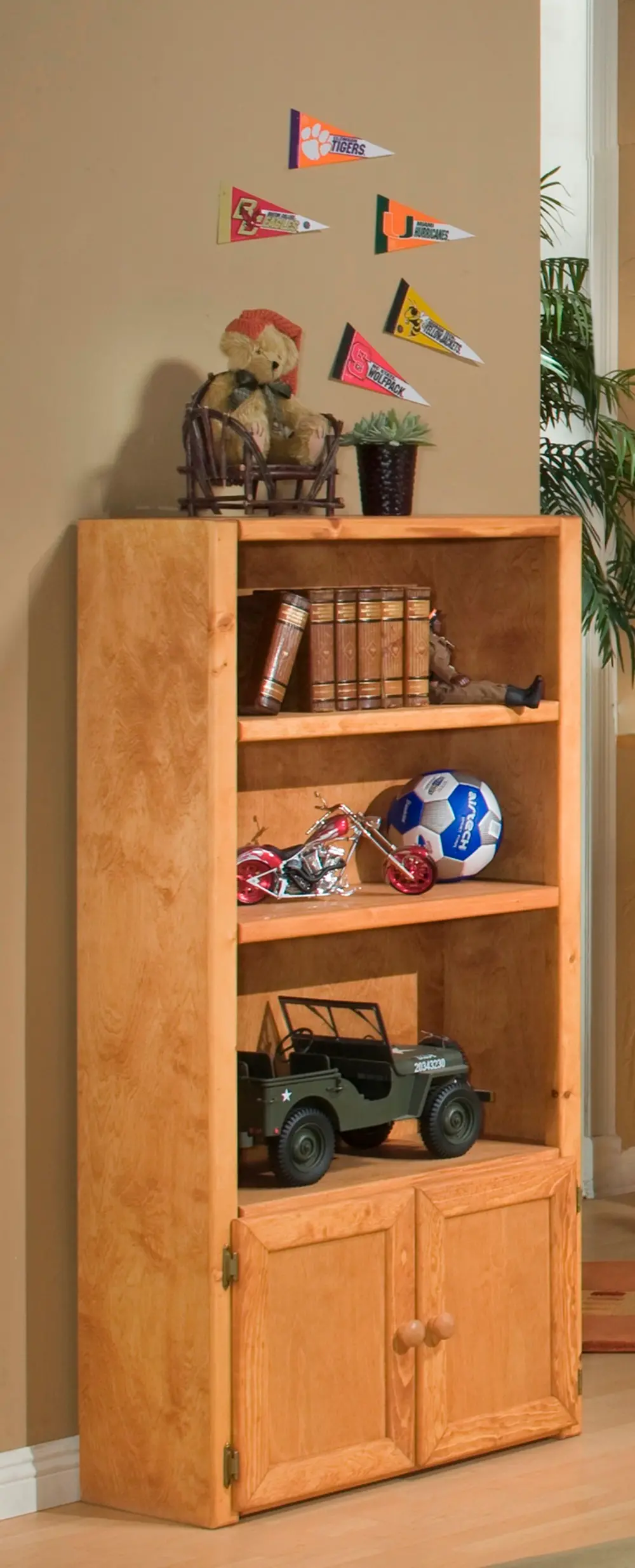 Palomino Cinnamon Rustic Bookcase-1