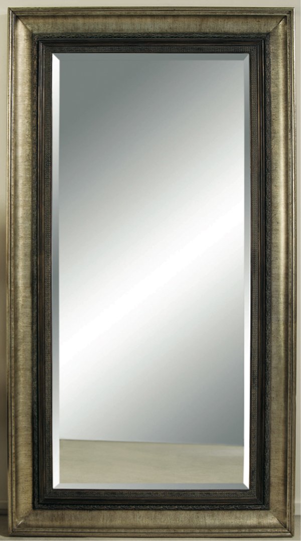 Wall Mirrors And Floor Rc Willey Furniture Wood Framed Mirror24999 Antique Bronze And Silver Metallic Leaner Mirror